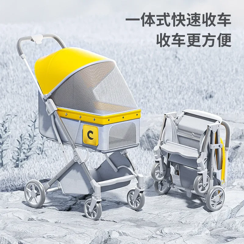 

Pet Stroller Lightweight Foldable Specially Designed for Walking Dogs Babies Medium-sized Small Dogs Cats for Outdoor Use
