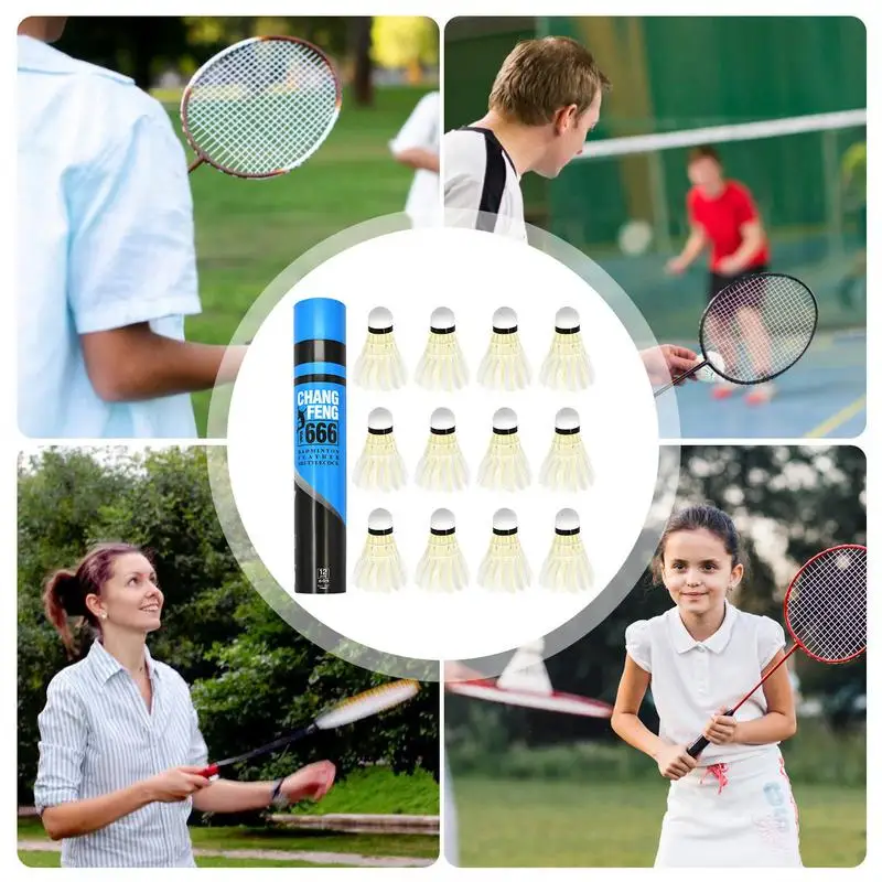 12pcs Kawasaki Badminton Shuttlecock King GooseFeather Badminton Shuttlecock Training Sports Speed Training Balls badminton shuttlecock badminton ball feather shuttlecock