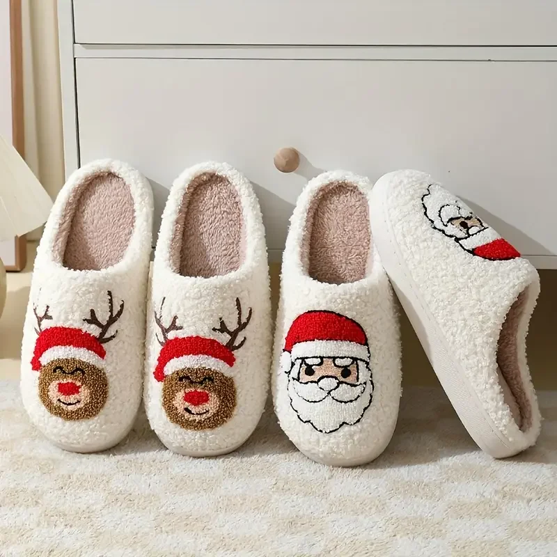 Cotton Christmas Slippers Non Slip Indoor Shoes