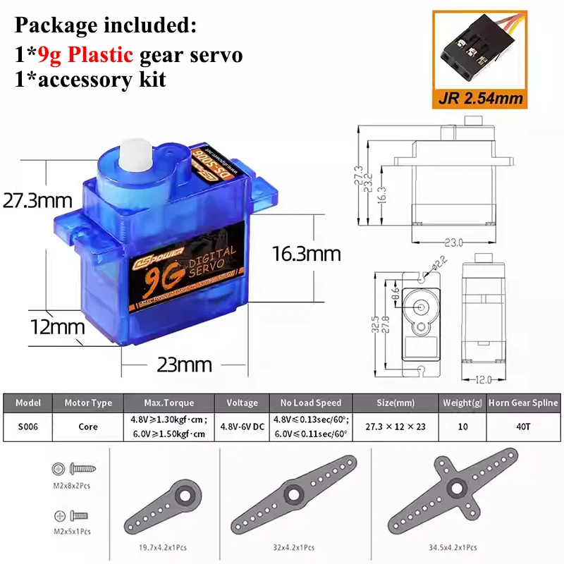DSpower 9G Waterproof Digital Micro Servo for RC and Robotics Applications