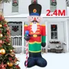 2.4M Inflatable Nutcracker Soldier built-in LED Light Outdoors Christmas Decorations for Indoor Home Yard Garden Xmas Decoratio 1