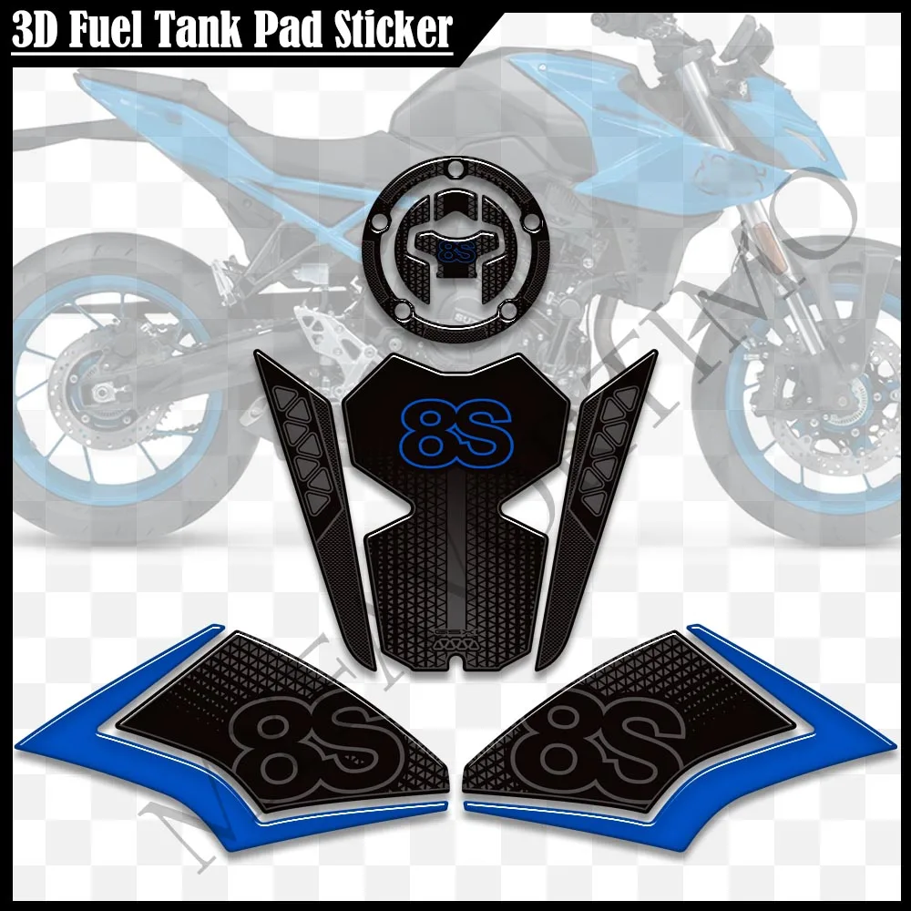 

For Suzuki GSX-8S GSX8S GSX 8S 800 2023 2024 Motorcycle Tank Knee Pad Grips Stickers Decals Protection Gas Fuel Oil Kit