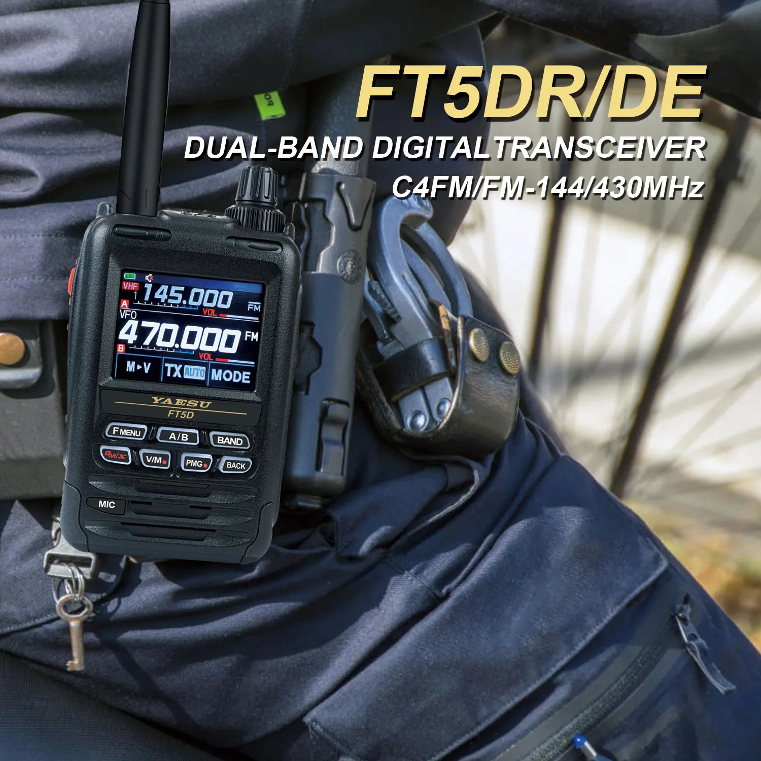 トランシーバー YAESU FT5D トランシーバー ヤエス FT5DR/FT5DE アマチュア C4FM/FM 144/430MHz