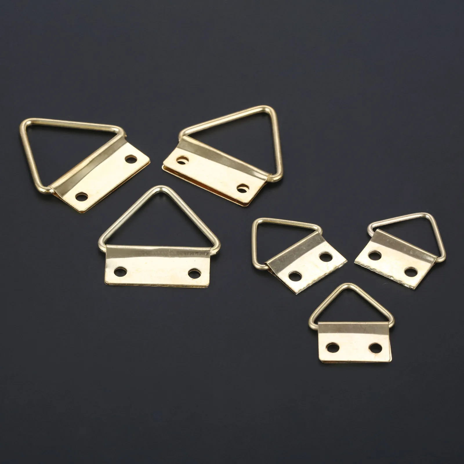10/20pcs Triangle D Ring Photo Frame Hooks Hanging Picture Oil Painting Mirror 16mm-25mm w/screws Hanger Wall Holder Alloy wall hooks adhesive hooks picture frame hangers hanging hooks adhesive wall nails drywall anchors drywall anchoring kit hollow wall nail
