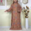 Abaya musulmane à double chapeau pour Ramadan, vêtements de prière africains, coton solide, broderie, adt, dubaï, turquie, islam, nouveau, 2025