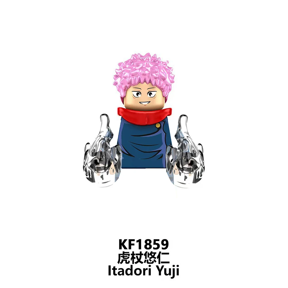 Anime Series Jujutsu Kaisen Action Figure Gojo Satoru Itadori Yuji Ryomen Sukuna Assembling Building Block Doll Ornament Toy