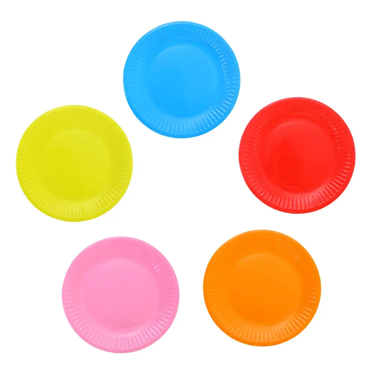 

Round Disposable Paper Plates, Birthday Party Cake, Dessert Paper Plates, Assorted Colors, 20 Pack