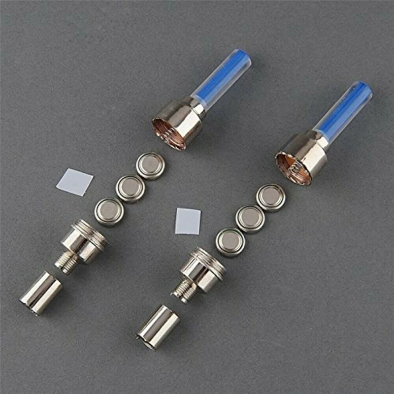 1 Pair Bike Spoke Light With Battery Mountain Road Bicycle Taillight Motocycles Light LED Wheel Tire Nozzle Valve Caps Lamp