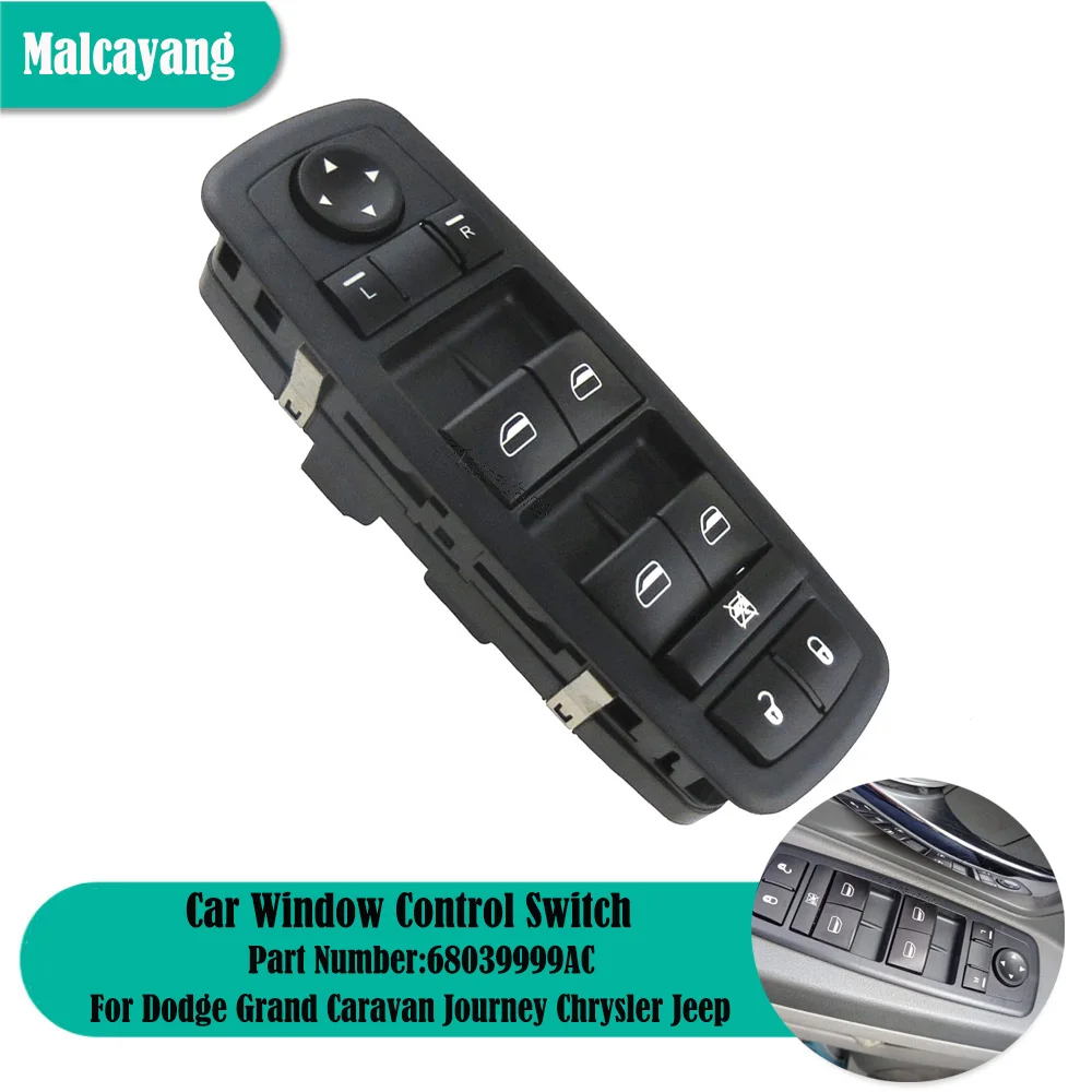 

Кнопка переключения стеклоподъемника автомобиля для Dodge Grand Caravan Journey Chrysler Town & Country Jeep Grand Cherokee 68039999AC