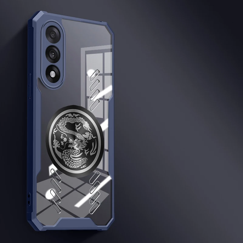 Graphene Heat Dissipation Transparent Cooling Phone Case with Dragon Totem Design