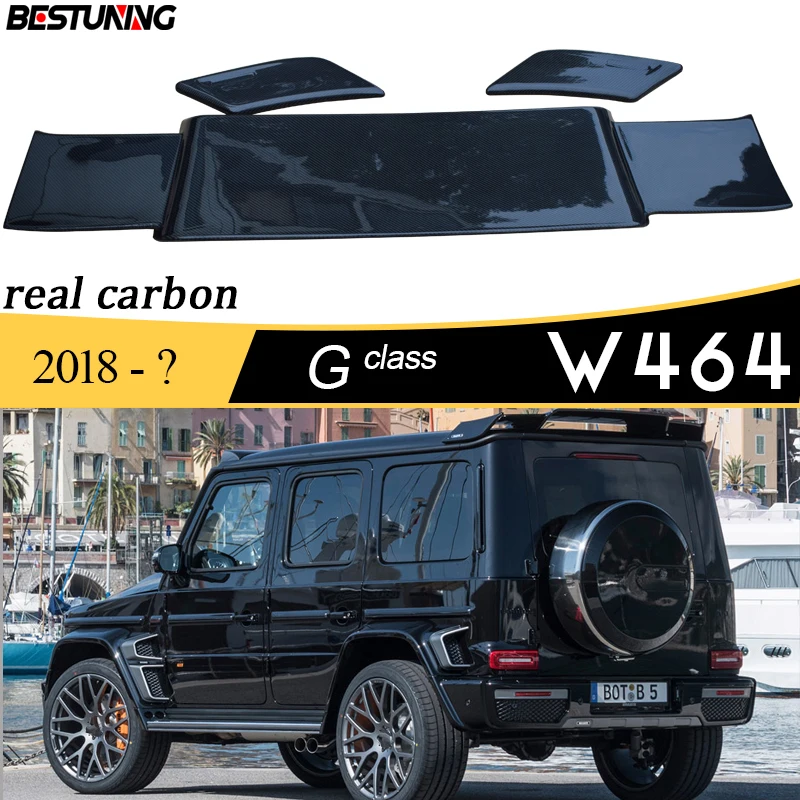 Genuine Carbon Fiber Rear Roof Spoiler For Mercedes G Class W464 2018+ G350 G400 G500 G63 G65 Amg