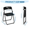 4 Pack Plastic Folding Chairs Stackable Commercial Chairs Portable Event Seating Black Chairs 1