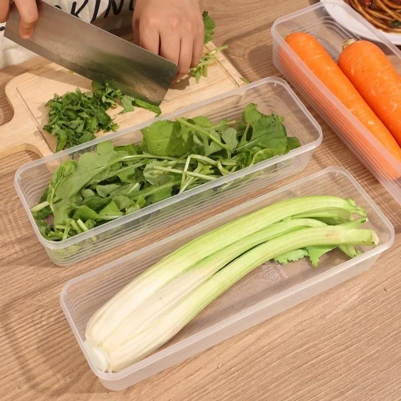 Storage Crisper Boxes with Lid Rectangle Noodle Food Storage Box Refrigerator Transparent Moisture-Proof Sealed Food Storage 3