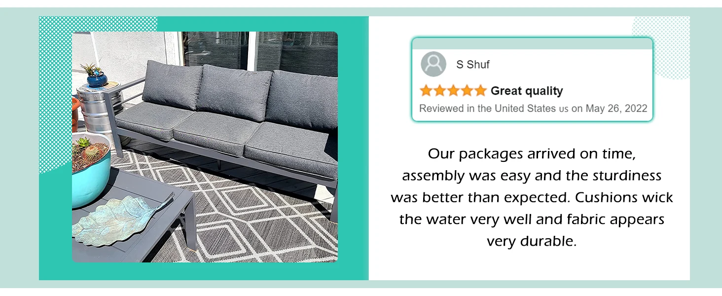 Buyer Shows Collection for AECOJOY Patio Aluminum Sets