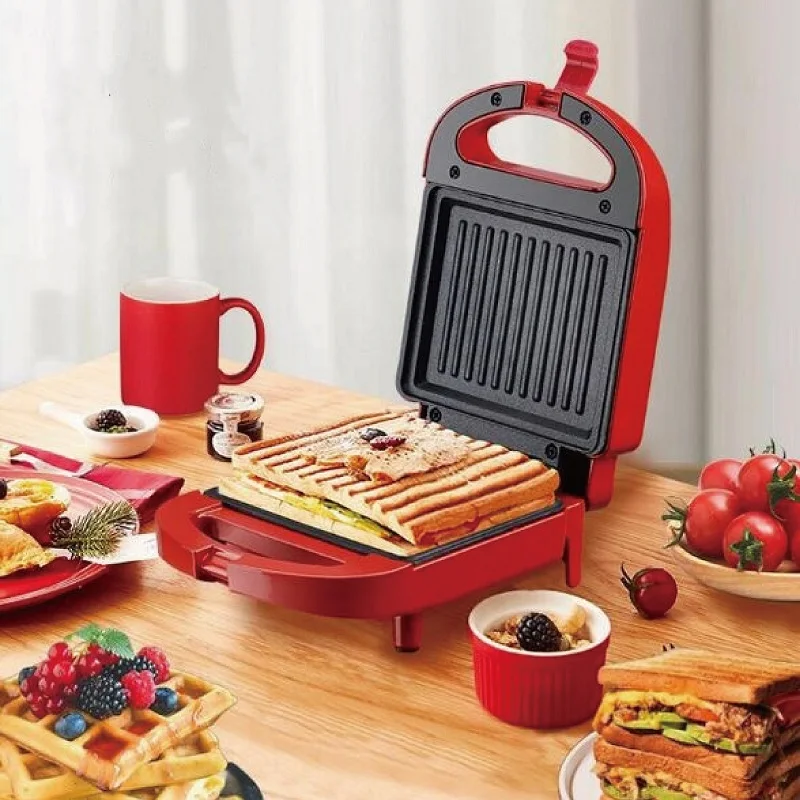 220V Electric Sandwich Maker Home Quick Breakfast Maker Light Food Bread Muffin Egg Omelette Panini Waffle Maker Auto Power Off 2