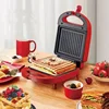 220V Electric Sandwich Maker Home Quick Breakfast Maker Light Food Bread Muffin Egg Omelette Panini Waffle Maker Auto Power Off 2