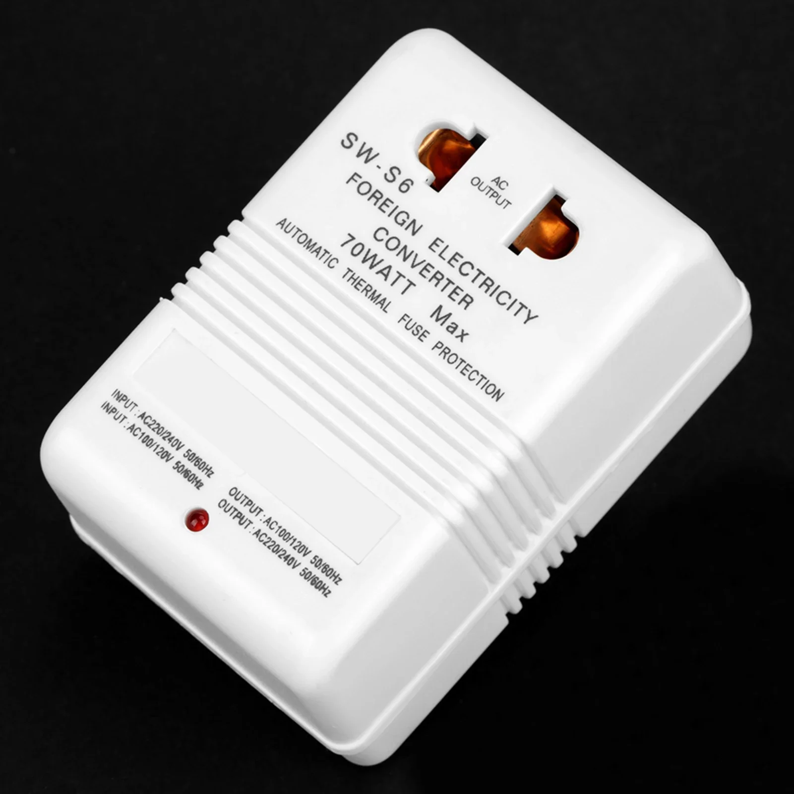 Universal Voltage Converter Transformer with CN Standard Plug, 70W Step-Up & Step-Down Capability