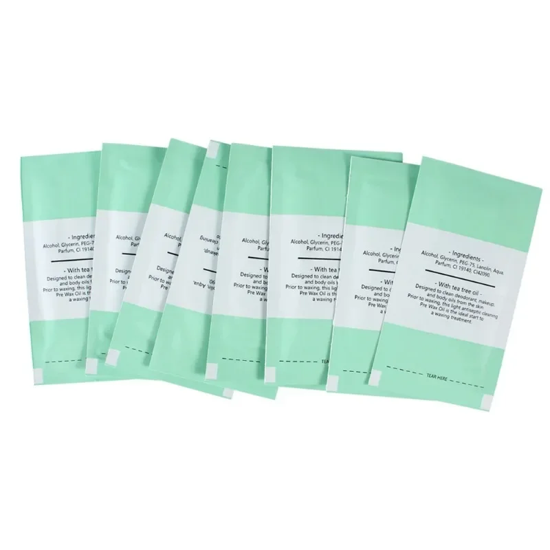 10PCS Wax Removal Wipe Wrapped Wet Tissue Wax Oil Cleaning Sticker Strips for Face Leg Eyebrow Arm Body Hair Removal Tools