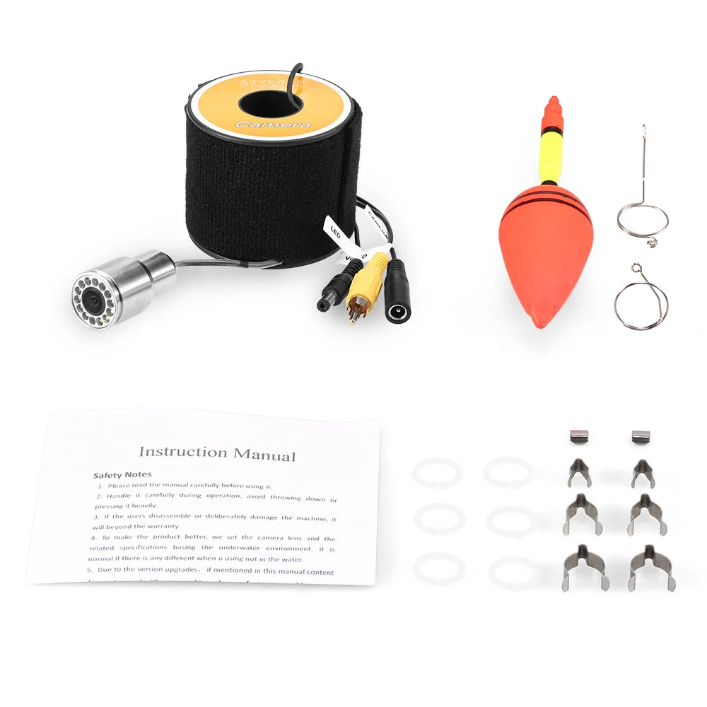 Underwater Fishing Camera 12 LED Night Vision Waterproof Fish Shape Boat Ice 1200TVL 15/50m Cable Fishing Accessories