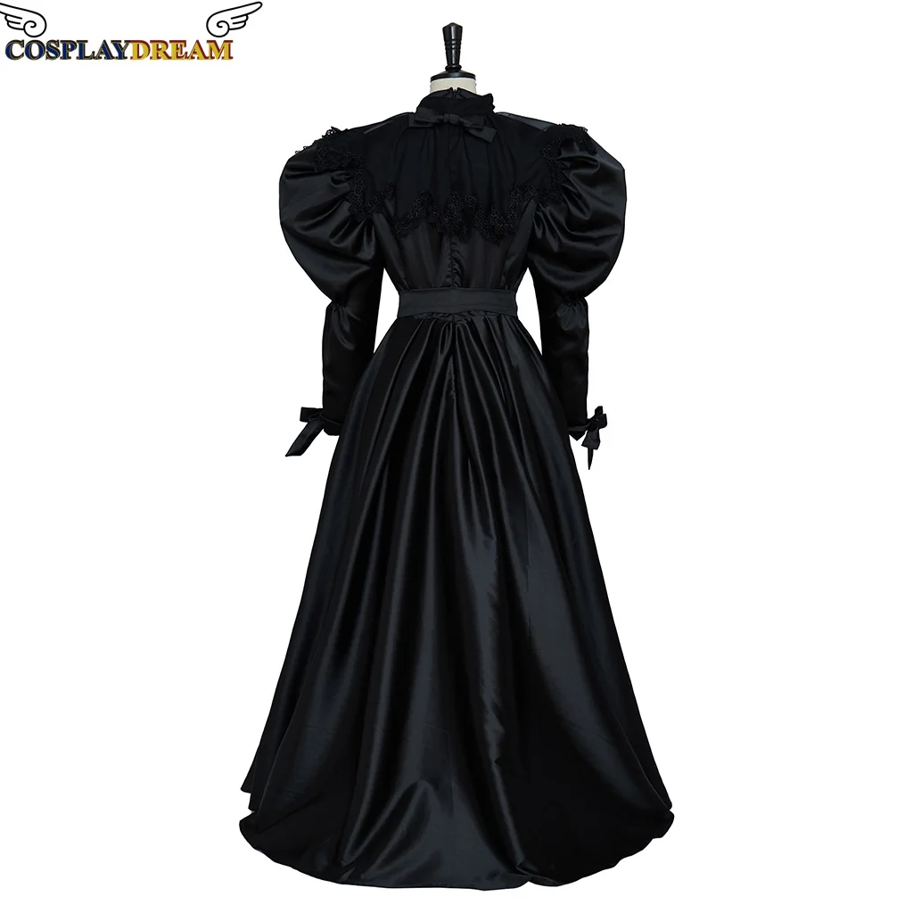 CosplayDiy Women Gothic Victorian Dress Renaissance Ball Gown Costume Black Victorian Mourning Dress