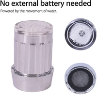 หัวก๊อกน้ำ LED เปลี่ยนสีอัตโนมัติ 7 สี 1-4 ชิ้น ประหยัดน้ำ พร้อมไฟส่องสว่าง สำหรับห้องครัวและห้องน้ำ 2