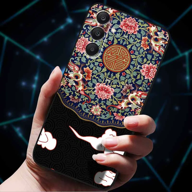 3D Floral Embossed Soft Silicone Phone Case - Elegant Back Cover Shell