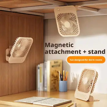 Ultra-thin Magnetic Cooling Fan Table Desk Fan USB Rechargerable Wall Hanging Fan Students Desktop Fan For Office Home Kitchen 1