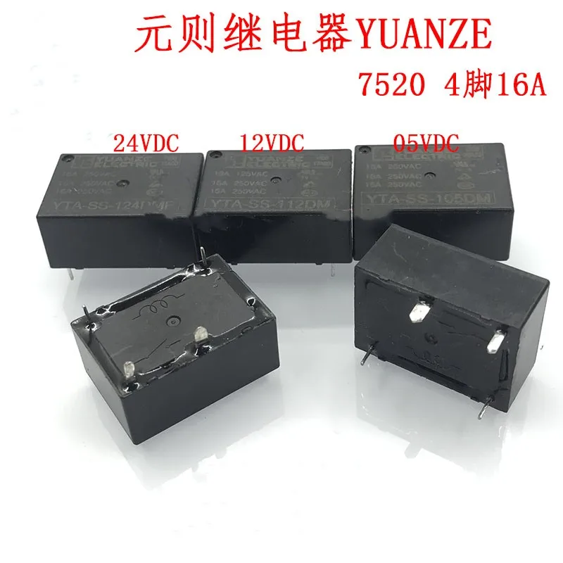 Relè Yta-Ss-112 Yta-Ss-124 Yta-Ss-105Dm 16A Normalmente Aperto Dc12 24 05V