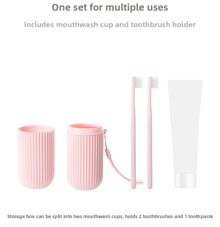 Portable Toothbrush And Toothpaste Travel Case Bathroom Tumbler_voghion.com