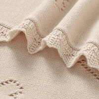 Couvertures tricotées pour bébé, 90x70cm, en coton Ultra doux, pour nouveau-né, garçon et fille, couette, poussette, literie, lange d'emmaillotage, articles de couchage 5