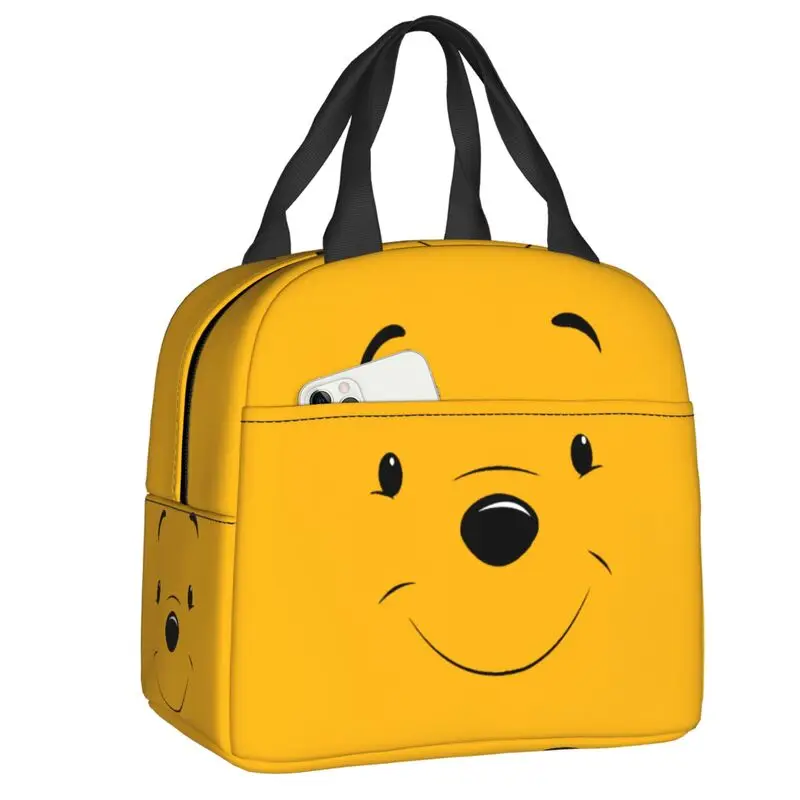 Winnie The Pooh 단열 도시락 상자, 만화 곰, 휴대용 따뜻한 쿨러, 보온 도시락 가방, 피크닉 음식 용기, 토트 백 