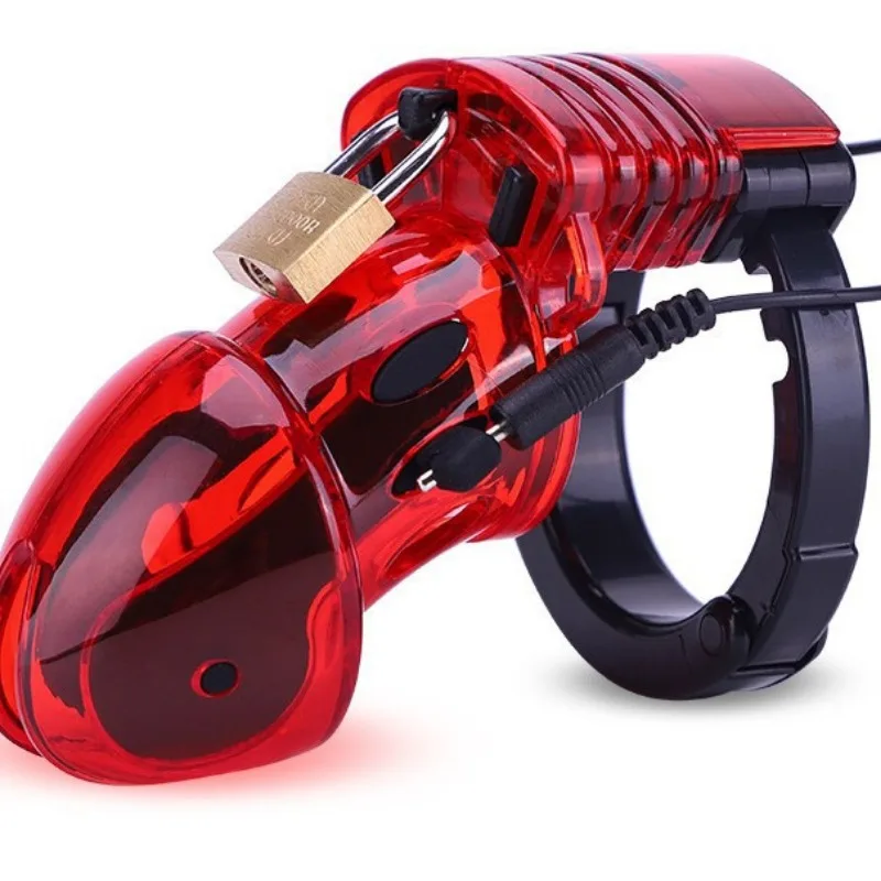 New Male Chastity Cage Masturbator Electric Shock Penis Cage Urethra Lock BDSM Cock Ring Sex Toys For Men