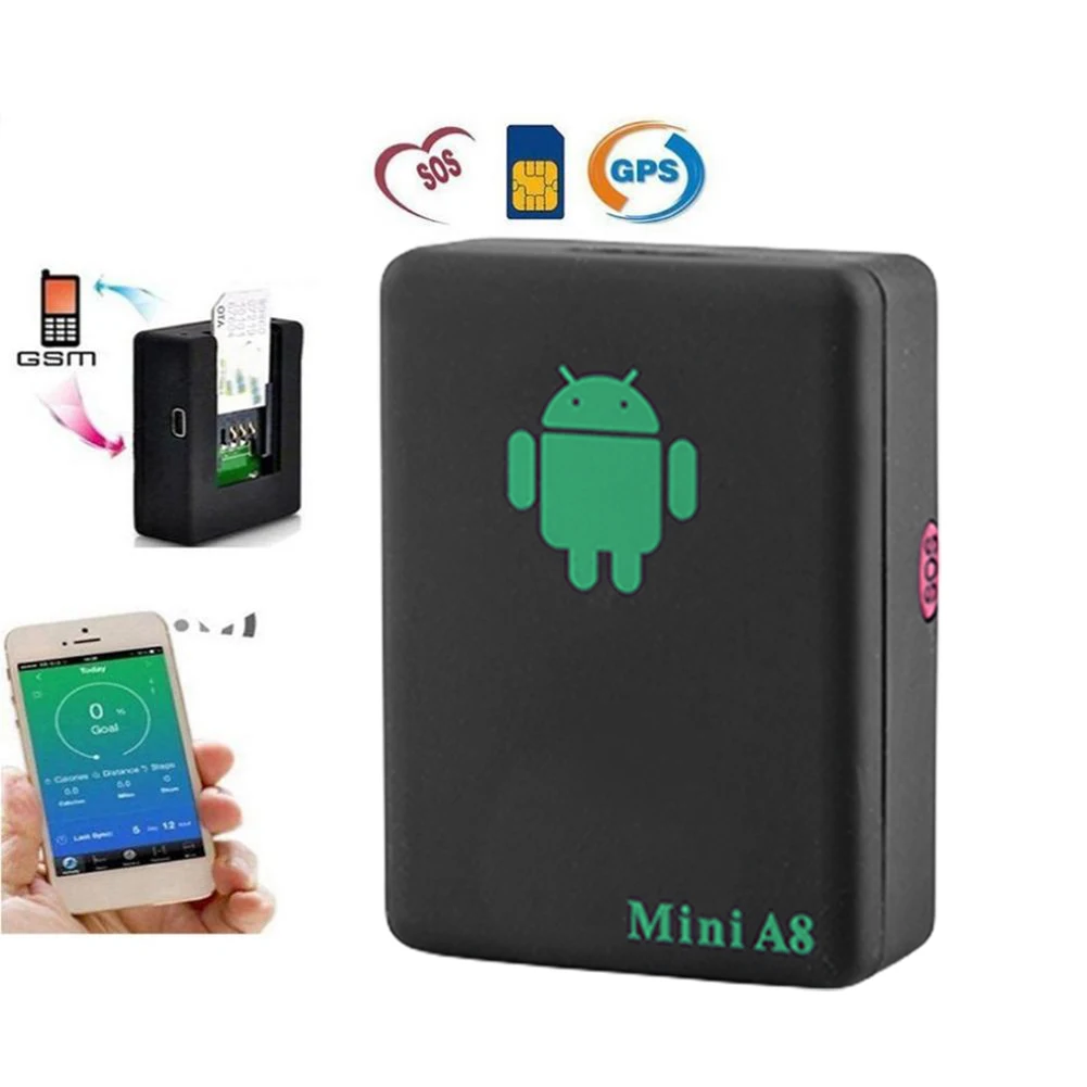 GPS Tracker Locator Device Real Time Tracking Finder Car Kids Pet For A8 Mini Power Adapter Key Wallet