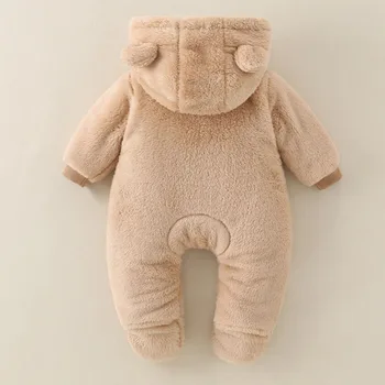 AYNIGIELL 2025 شتاء جديد الطفل بذلة سميكة الدافئة مقنعين بذلة للبنين والبنات والأطفال الخروج سترة قطن 5