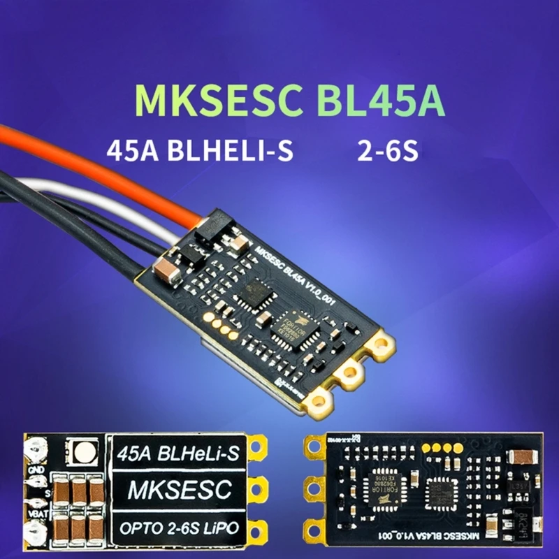 

45A 2S-6S Lipo BLHeli_S Electronic Speed Controller Support DShot125/300/600 OneShot125 Brushless