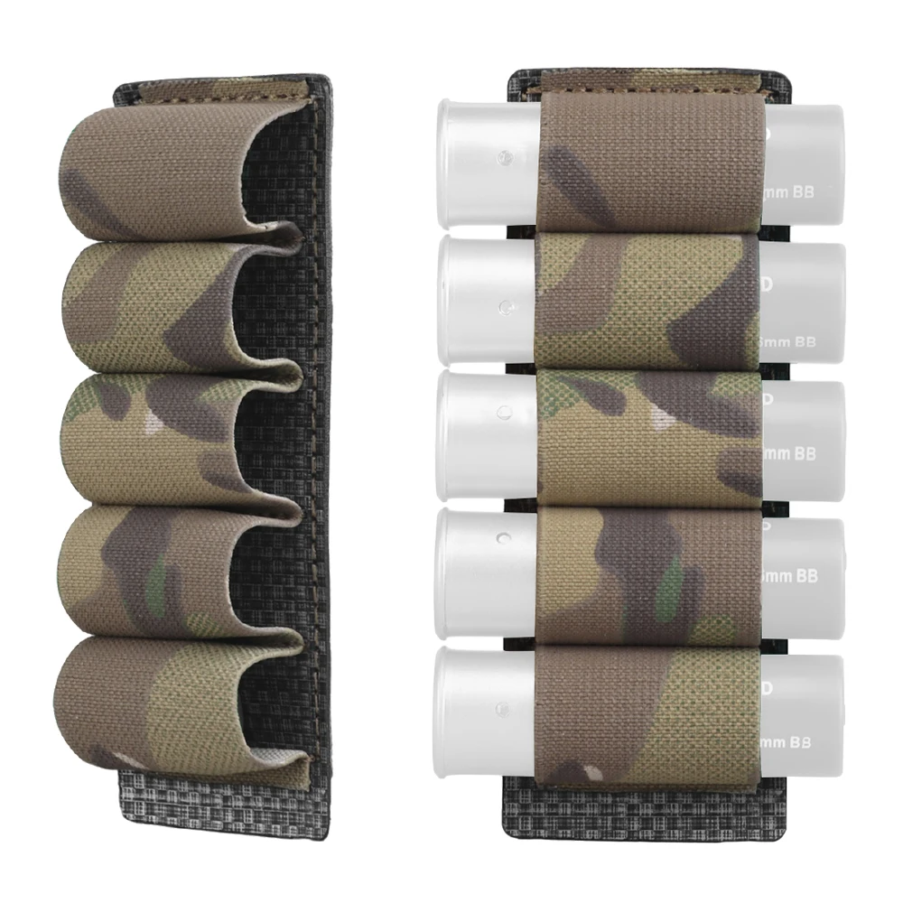 

Tactical Ammo Pouch Molle 5 Rounds 12 Gauge Shotgun Hanging Sticker Holder Bullet Cartridge Military Hunting Gun Accessories