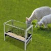 19463-ea1315.jpg 100*65*85cm Livestock Feed Trough 2 in 1 Grain Hay Iron Steel Feeder for Goats Sheep Large Capacity Feed Trough