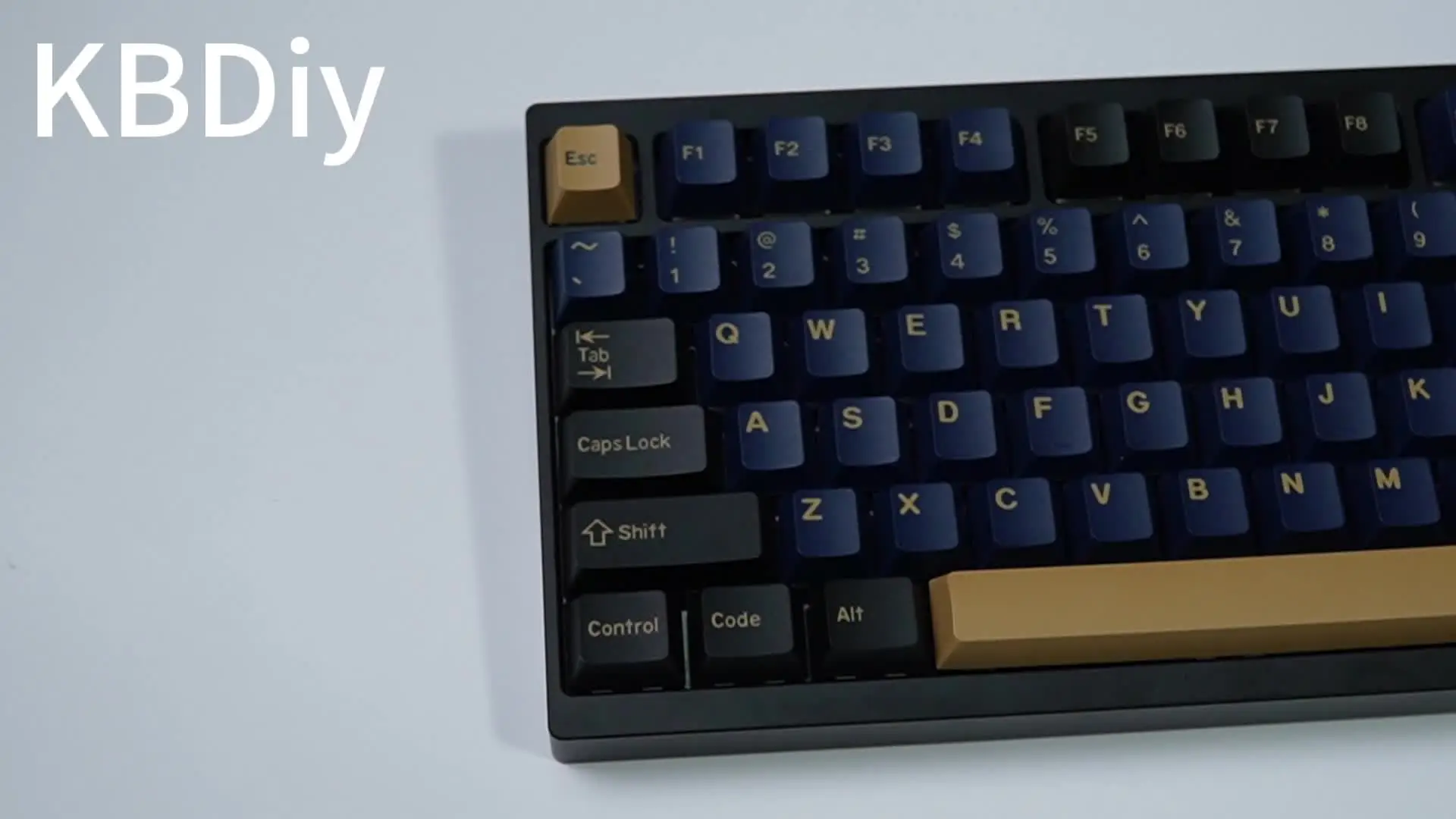 KBDiy GMK Blue Samurai Keycap Cherry Profile Double Shot PBT ISO
