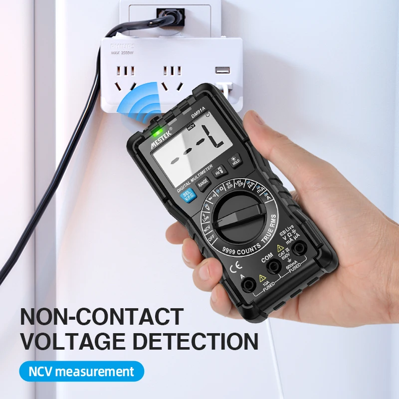 Digital Multimeter Digital DC/AC Voltage Resistance Smart Capacitor Tester Electric Manual Auto Range Ammeter Meter 9999 Count digital multimeter multimeter tester