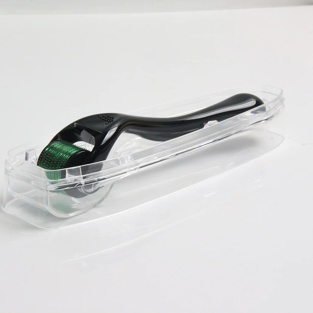 Black Green Derma Roller 540 Pin Derma Roller Microneedling for Face Beard Growth Free Storage Case 1pcs/box derma roller