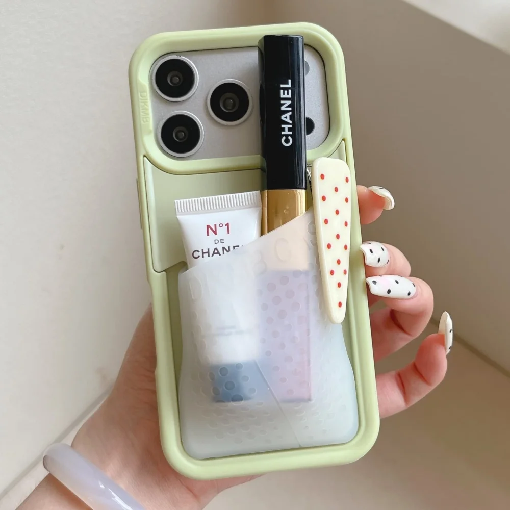 Soft Silicone Phone Case with Card Holder - Shockproof Protective Cover