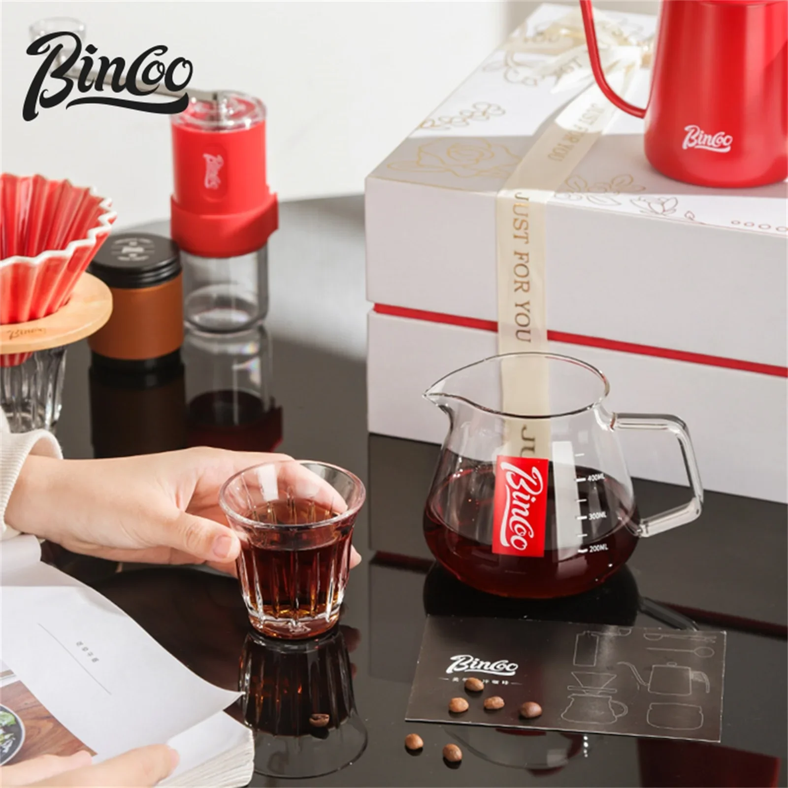 كوب فلتر سيراميك من Bincoo، وعاء قهوة مخمر يدويًا،...