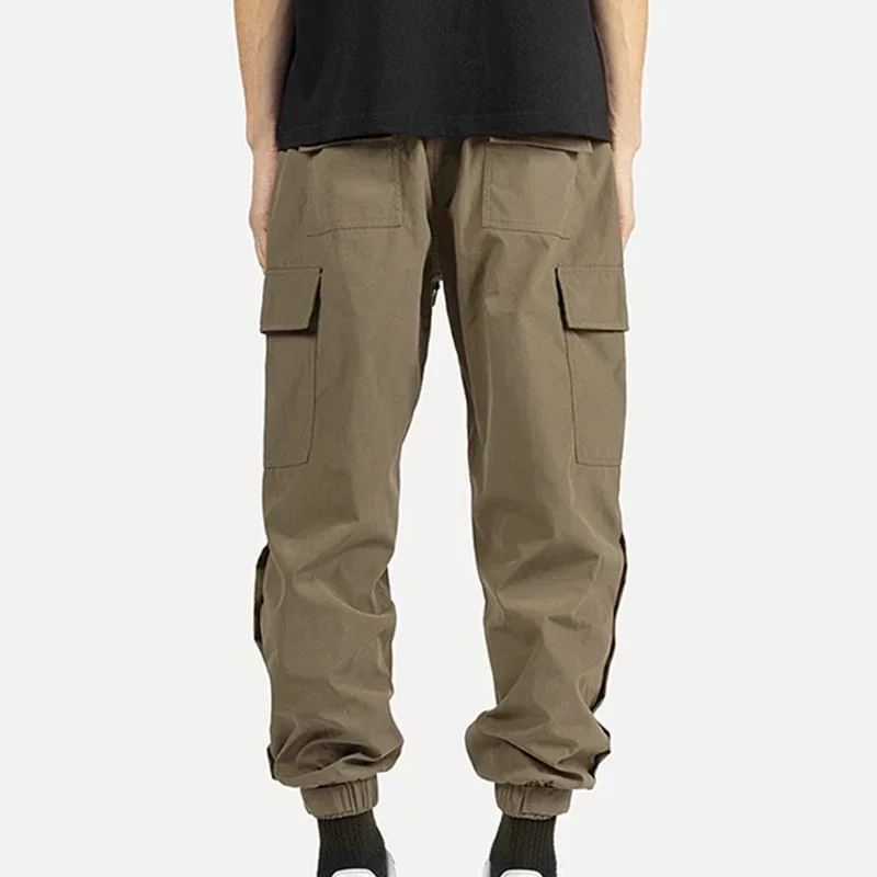 2024 Men's New Casual Pants Sport Straight Overalls Ankle Pocket Pants Large Pocket Pants Male Trousers Man Clothing