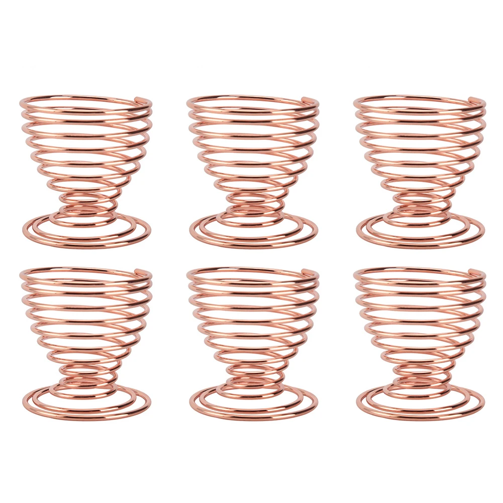 

Sleek Rose Gold Air Plant Holder Durable Carbon Steel Construction Suitable for Weddings and Parties Set of 6