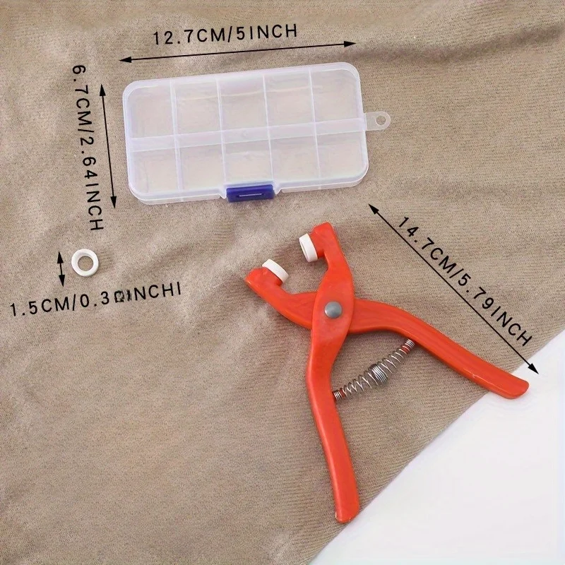 1set Snap Button Kit with Hand Pressure Pliers and 50 Snap Buttons and 1 Clear Box, Metal Snap Buttons for Sewing DIY Crafts