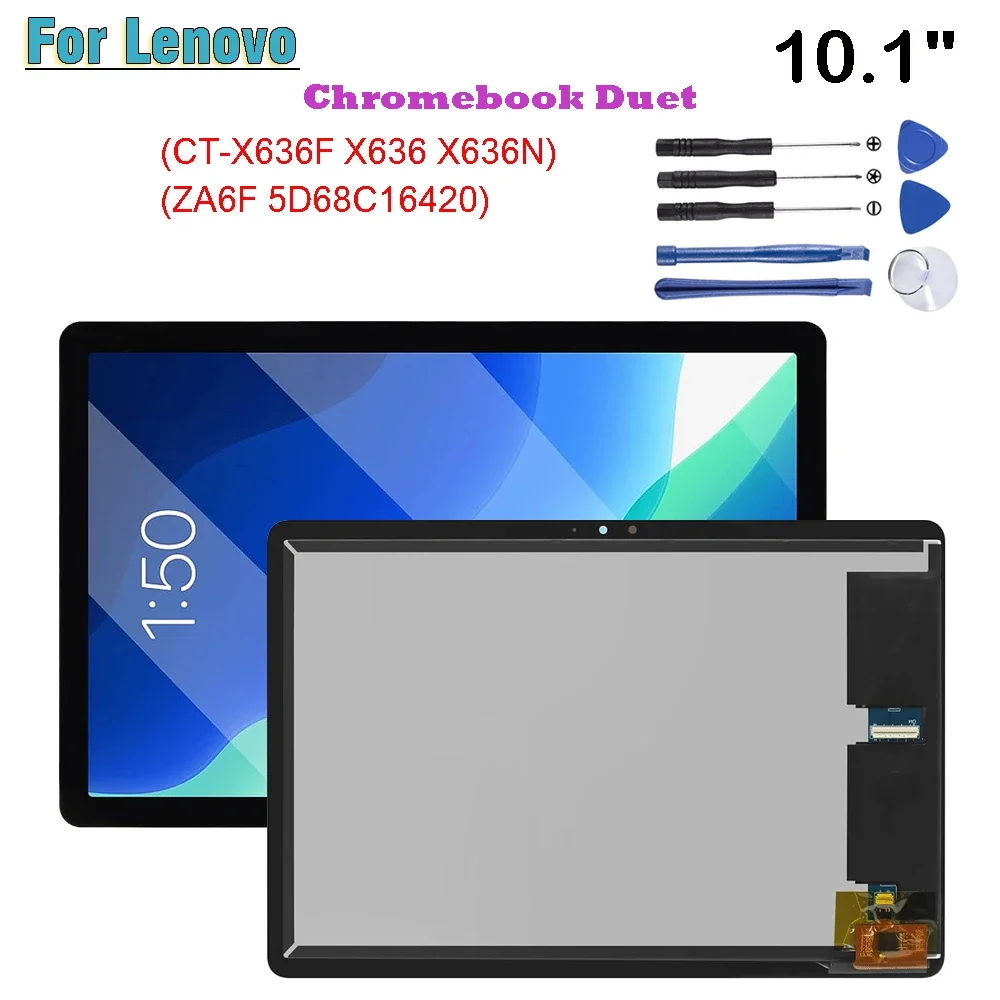 

10.1 AAA+ For Lenovo Chromebook Duet CT-X636 CTX636 CT-X636F CT-X636N ZA6F LCD Display Touch Screen Digitizer Glass Assembly