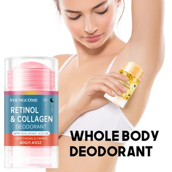 Retinol Collagen & Bee Venom Deodorant Lasting Armpit Deodorizer Effective Body Odor Removal Sweat Eliminator Underarm Odor 1