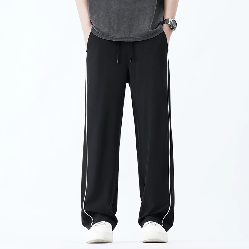 Summer Men Sweatpants Joggers Straight Pants Neutral Breathable Loose Outdoor Quick Drying Fabric Fitness pants Casual Trouser 6