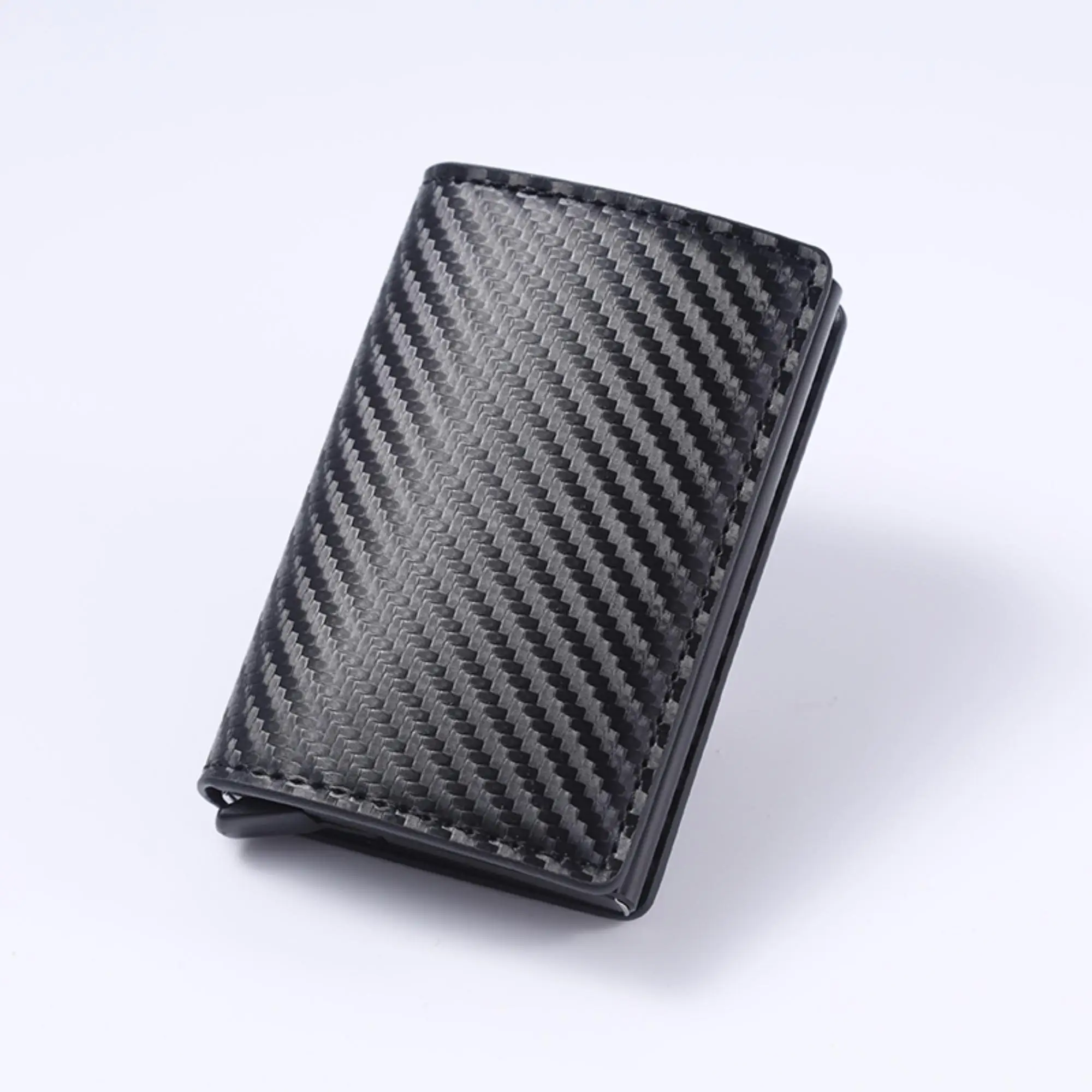 Credit Card Holder Men RFID Anti-theft Brush Pop-up Aluminum Alloy Magnetic Buckle