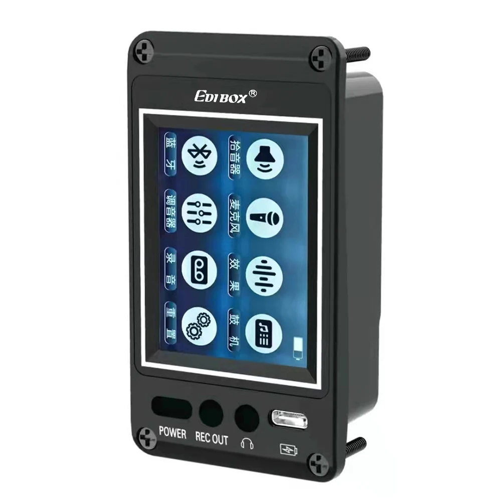 TS1TouchScreenGuitarPreampVibraoEqualizadorDualPickupSystem